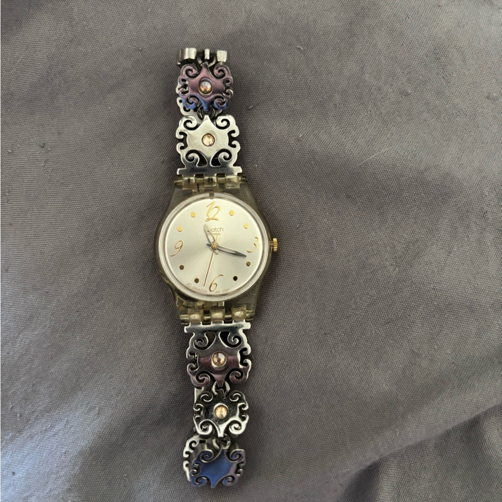Swatch Crystal Lace Bracelet Watch